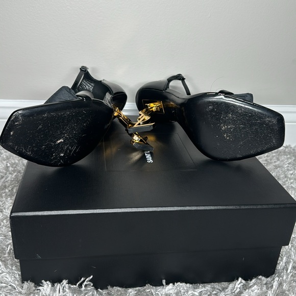 Saint Laurent OPYUM PATENT LEATHER HEELS with Gold hardware size 40EU - Picture 15 of 16